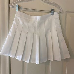 White tennis skirt